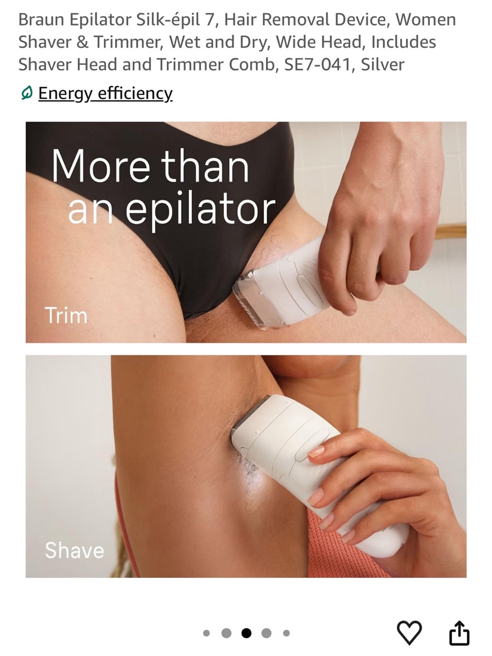 Braun Epilator Silk-épil 7 Hair Removal Device Shaver Trimmer Wet  dry SE7-041 - Picture 6 of 16
